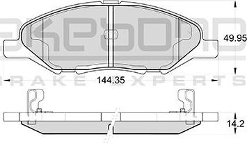 Akebono AN-675WK - Kit de plaquettes de frein, frein à disque cwaw.fr