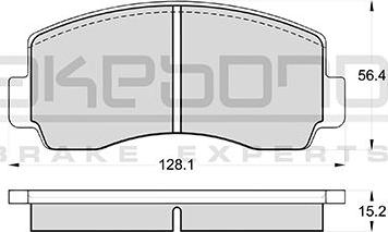 Akebono AN-042KE - Kit de plaquettes de frein, frein à disque cwaw.fr