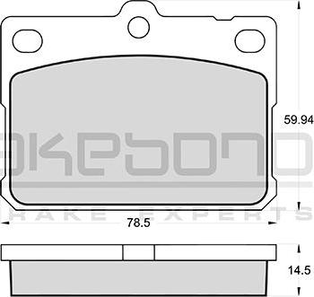 Akebono AN-038K - Kit de plaquettes de frein, frein à disque cwaw.fr