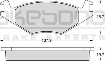 Akebono AN-143KE - Kit de plaquettes de frein, frein à disque cwaw.fr