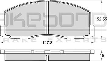 Akebono AN-110KE - Kit de plaquettes de frein, frein à disque cwaw.fr