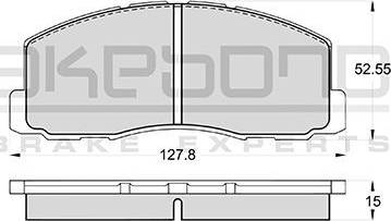 Akebono AN-110K - Kit de plaquettes de frein, frein à disque cwaw.fr