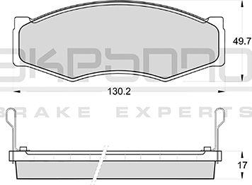 Akebono AN-130WK - Kit de plaquettes de frein, frein à disque cwaw.fr