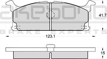 Akebono AN-131K - Kit de plaquettes de frein, frein à disque cwaw.fr