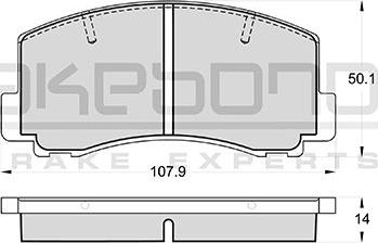 Akebono AN-138K - Kit de plaquettes de frein, frein à disque cwaw.fr