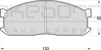 Akebono AN-133K - Kit de plaquettes de frein, frein à disque cwaw.fr