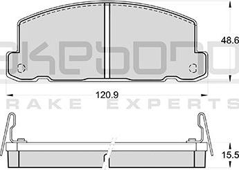 Akebono AN-137WK - Kit de plaquettes de frein, frein à disque cwaw.fr