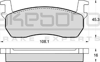 Akebono AN-120K - Kit de plaquettes de frein, frein à disque cwaw.fr