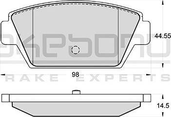 Akebono AN-128K - Kit de plaquettes de frein, frein à disque cwaw.fr