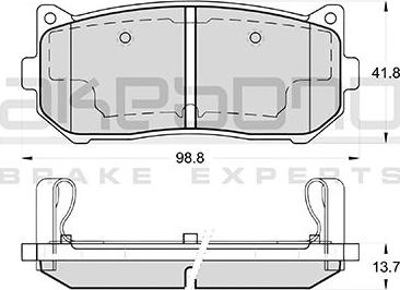 Akebono AN-8091WK - Kit de plaquettes de frein, frein à disque cwaw.fr