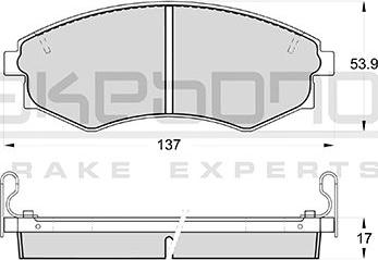 Akebono AN-8043WK - Kit de plaquettes de frein, frein à disque cwaw.fr