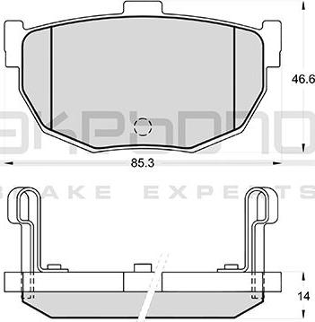 Akebono AN-8042WK - Kit de plaquettes de frein, frein à disque cwaw.fr