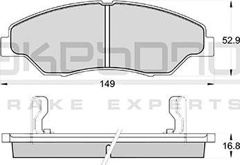 Akebono AN-8047WK - Kit de plaquettes de frein, frein à disque cwaw.fr