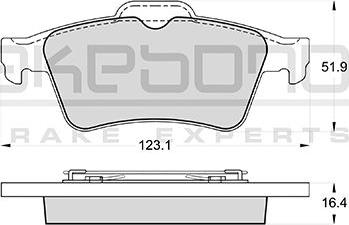 Akebono AN-8059K - Kit de plaquettes de frein, frein à disque cwaw.fr