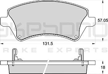 Akebono AN-8055WKE - Kit de plaquettes de frein, frein à disque cwaw.fr