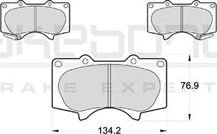 Akebono AN-8068WK - Kit de plaquettes de frein, frein à disque cwaw.fr