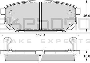 Akebono AN-8035WK - Kit de plaquettes de frein, frein à disque cwaw.fr