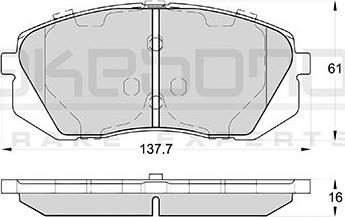 Akebono AN-8191WKE - Kit de plaquettes de frein, frein à disque cwaw.fr