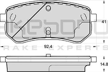 Akebono AN-8140WK - Kit de plaquettes de frein, frein à disque cwaw.fr