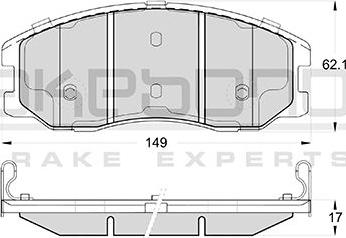 Akebono AN-8143WK - Kit de plaquettes de frein, frein à disque cwaw.fr