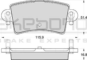 Akebono AN-8155K - Kit de plaquettes de frein, frein à disque cwaw.fr