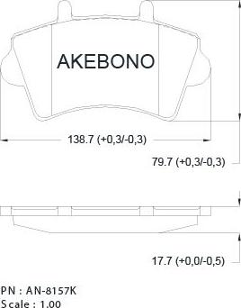 Akebono AN-8157KE - Kit de plaquettes de frein, frein à disque cwaw.fr