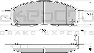 Akebono AN-8166WKE - Kit de plaquettes de frein, frein à disque cwaw.fr