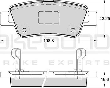 Akebono AN-8162WK - Kit de plaquettes de frein, frein à disque cwaw.fr