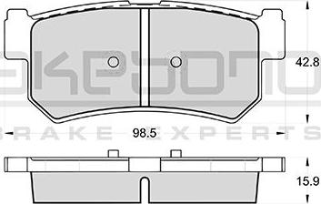 Akebono AN-8167WKE - Kit de plaquettes de frein, frein à disque cwaw.fr