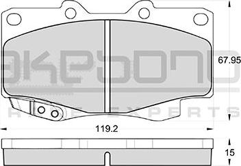 Akebono AN-8114WK - Kit de plaquettes de frein, frein à disque cwaw.fr