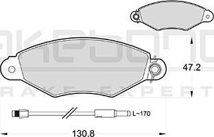 Akebono AN-8118WK - Kit de plaquettes de frein, frein à disque cwaw.fr