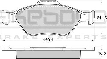 Akebono AN-8182K - Kit de plaquettes de frein, frein à disque cwaw.fr