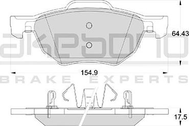 Akebono AN-8135WK - Kit de plaquettes de frein, frein à disque cwaw.fr