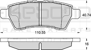 Akebono AN-8131WK - Kit de plaquettes de frein, frein à disque cwaw.fr