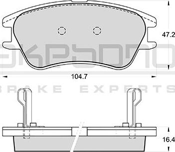 Akebono AN-8132WK - Kit de plaquettes de frein, frein à disque cwaw.fr