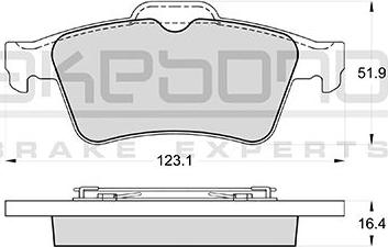 Akebono AN-8121K - Kit de plaquettes de frein, frein à disque cwaw.fr