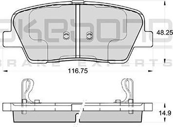 Akebono AN-8206WK - Kit de plaquettes de frein, frein à disque cwaw.fr