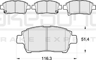 Akebono AN-8203WK - Kit de plaquettes de frein, frein à disque cwaw.fr