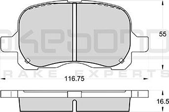 Akebono AN-8216WK - Kit de plaquettes de frein, frein à disque cwaw.fr