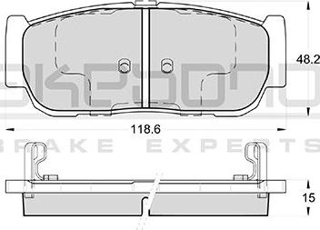 Akebono AN-8211WK - Kit de plaquettes de frein, frein à disque cwaw.fr