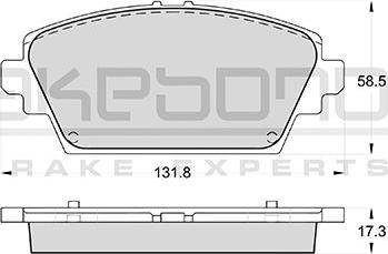 Akebono AN-8218KE - Kit de plaquettes de frein, frein à disque cwaw.fr