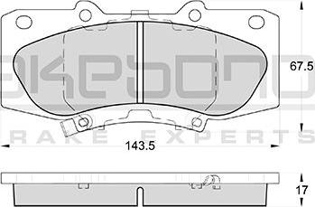 Akebono AN-8221WK - Kit de plaquettes de frein, frein à disque cwaw.fr