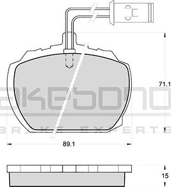 Akebono AN-3994K - Kit de plaquettes de frein, frein à disque cwaw.fr