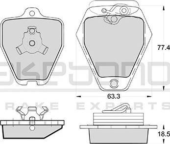 Akebono AN-3993WK - Kit de plaquettes de frein, frein à disque cwaw.fr