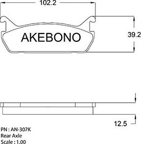 Akebono AN-307KE - Kit de plaquettes de frein, frein à disque cwaw.fr