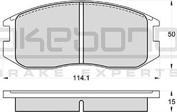 Akebono AN-385KE - Kit de plaquettes de frein, frein à disque cwaw.fr