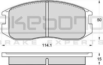 Akebono AN-385K - Kit de plaquettes de frein, frein à disque cwaw.fr