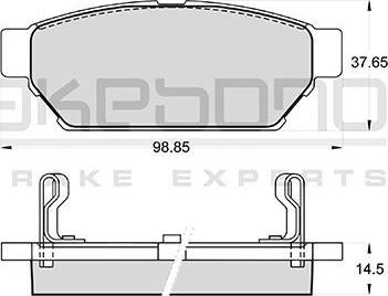 Akebono AN-380WK - Kit de plaquettes de frein, frein à disque cwaw.fr