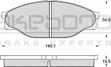 Akebono AN-333K - Kit de plaquettes de frein, frein à disque cwaw.fr