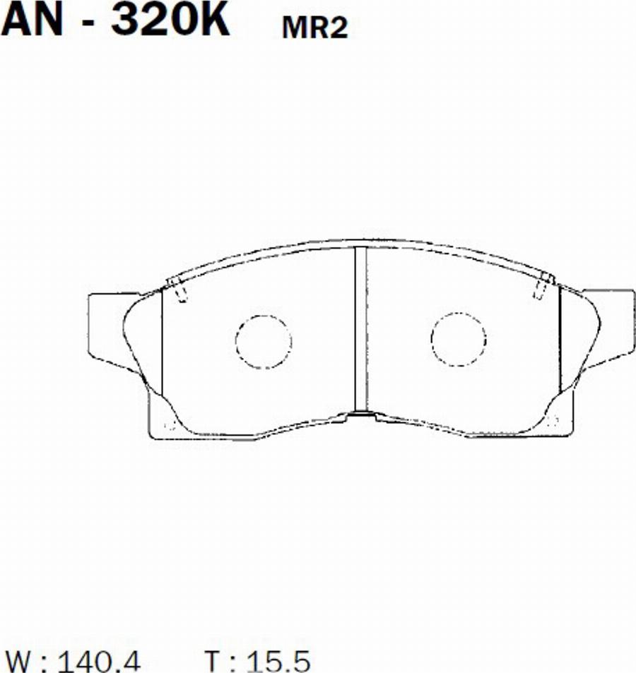 Akebono AN320K - Kit de plaquettes de frein, frein à disque cwaw.fr